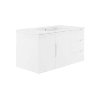 Modway - Vitality 36" Vanette de salle de bain - Blanc blanc-Vanité de salle de bain moderne
