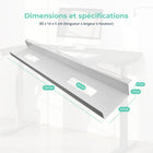 MotionGrey - Plateau de gestion des câbles sous bureau - Organisateur de cordons pour bureaux assis-debout et postes de travail - Blanc-7
