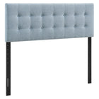 Modway - Emily Tissu tapis Tête de lit Queen size, Bleu ciel-Tissu de type lin haut de gamme