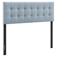 Modway - Emily Tissu tapis Tête de lit Queen size, Bleu ciel-Tissu de type lin haut de gamme