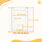 PawHut - Porte pour chien 30"-41" avec petite porte et kit d'extension - 42" H-Système de double verrouillage pratique assurant la sécurité