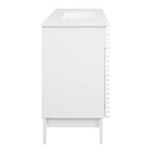 Modway - Render 48" Vanité de salle de bain à un seul lavabo - Blanc blanc-Tiroirs à extension complète