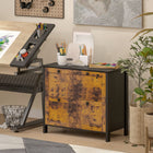 HOMCOM - Armoire à dossiers latérale pour bureau à domicile - brun rustique-Panneau de particules revêtu de mélamine assurant robustesse et facilité de nettoyage 