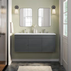 Modway - Render Fixation murale de 48" Vanette de salle de bain - Gris blanc-MDF et panneau de particules