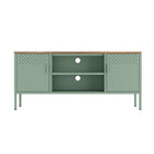 Manhattan Comfort - Meuble TV moderne Landen 47,3 po - Vert-Meuble TV moderne en métal pour salon