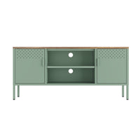 Manhattan Comfort - Meuble TV moderne Landen 47,3 po - Vert-Meuble TV moderne en métal pour salon
