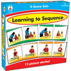Jeu d'apprentissage du séquençage de Carson Dellosa Education, ensembles de 4 scènes -Les enfants assembleront avec enthousiasme les pièces de ces histoires en images pour déterminer ce qui se passe ensuite