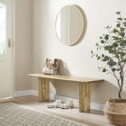 Modway - Amistad 58" Bois Banc - Chêne-Coussinets de pied ajustables non marqués
