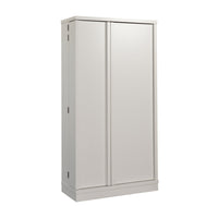 Sauder - Grande Meuble de rangement Merton Hall - Blanc-Rangement multi-pièces:  Cette armoire fonctionnelle peut répondre à vos besoins de rangement dans diverses pièces – salon, cuisine/garde-manger ou bureau