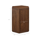 Modway - Kade Facettés Bois Table d’appoint - Noyer-Bois de chêne massif et placage de bois