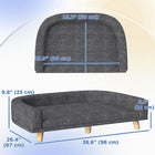 PawHut - Canapé pour chien avec housse lavable, patins antidérapants - gris foncé-La structure en MDF garantit longévité et robustesse pour une utilisation quotidienne 