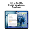 Apple - iPad Air 11 po, Puce M4, Wi-Fi, 128 Go, Gris cosmique-Apple Intelligence est un système d’intelligence personnelle qui vous aide à créer, à communiquer et à en faire plus sans effort – avec des protections de la vie privée révolutionnaires à chaque étape