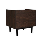 Manhattan Comfort - Lot de 2 tables de chevet Duane 51,4 cm style mid-century modern - brun foncé et bleu marine-Assemblage à domicile requis Tout le matériel inclus