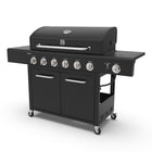 Kenmore - Barbecue au gaz XL à 6 brûleurs avec brûleur latéral - Noir-Foyer de cuisson en acier revêtu de porcelaine de 38 po x 17 po