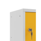 Ceha Canada - Caisson-casier cubique OKK de 12 po - Porte jaune-SERRURE À CYLINDRE SÉCURISÉE : Inclut une serrure à cylindre fiable avec 2 clés pour une sécurité renforcée