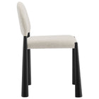Modway - Hayley Tissu rembourré Fauteuil d’appoint de salle à manger - Crème noire-Entièrement assemblé