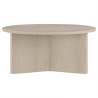 Hudson&Canal - Table basse ronde Anders de 91 cm de largeur, , blanc aulne-Caractéristiques assemblage facile