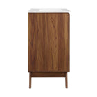 Modway - Soma 30" Vanette de salle de bain - Blanc noyer-Finition du grain du bois