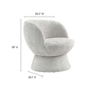 Modway - Vesta Tissu chenille Rembourré Chaise pivotante - Gris colombe-Pivot à 360º