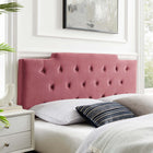 Modway - Juliet Touffe Performance Velvet Tête de lit King/King de Californie, Rose poussiéreuse-Rembourrage en velours polyester Performance