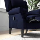 HOMCOM - Fauteuil de massage inclinable avec repose-pieds - bleu-Couleur : Bleu 