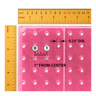 Azar - Présentoir de sol à panneau perforé Studio Base - 60 po x 17 po - Rose-Cinquante crochets transparents inclus