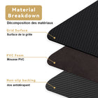 Rocelco - Bureau réglable électrique de 46 po avec CA/USB et tapis antifatigue - Noir-Mouvement fluide et silencieux de haut en bas sur simple pression d'un bouton