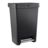 Rubbermaid - Poubelle à pédale 12,4 gallons - Anthracite-Design élégant et moderne : le corps en anthracite est doté d’une pédale assortie en acier inoxydable qui embellit n’importe quel espace.