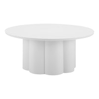 Zuo - Palmier Table basse - Blanc-Structure en acier thermolaqué offrant stabilité, durabilité et style contemporain