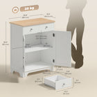 HOMCOM - Buffet 26,8 po L avec rangement - blanc-Le matériau robuste se nettoie facilement avec un chiffon humide 