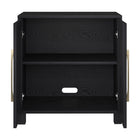 Hudson&Canal - Meuble d'appoint Chabot de 28 po de largeur - Grain noir-Nettoyer avec un chiffon doux et sec, sans produits chimiques agressifs ni produits de nettoyage abrasifs