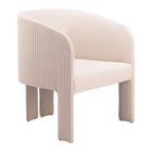 Zuo - Hull Fauteuil d’appoint - Beige-Aucun assemblage requis
