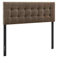 Modway - Emily Tissu tapis Tête de lit Queen size, Moka-Tissu de type lin haut de gamme