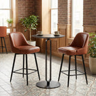 Zuo - Keppel Swivel Tabouret de comptoir - Brun-Dimensions: 21,7 po L x 19,7 po L x 38,2 po H