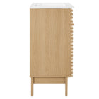 Modway - Render 18" Armoire à coiffeuse de salle de bain - Oak White-Comptoir intégré