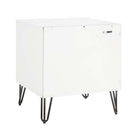 Manhattan Comfort - Table de nuit moderne DUMBO 20,07" à 1 tiroir - Blanc et gris rustique-Assemblage Snap It Comprend des rainures internes de haute qualité pour un assemblage simple, sans outils requis