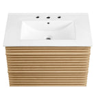 Modway - Render Fixation murale de 30" Vanette de salle de bain - Oak White-9