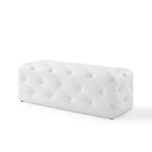 Modway - Amour Entrée à boutons touffés de 48" Imitation cuir Banc - Blanc-6