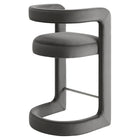 Modway - Winslow Performance Velvet Tabouret de comptoir - Storm Gray-Entièrement assemblé