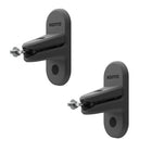 Kanto - Supports muraux universels pour enceintes satellites - Noir-La conception à rotule permet un angle maximal de 21° vers le haut ou de 45° vers le bas