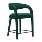 Modway - Pinnacle Performance Velvet Tabouret de comptoir - Vert Noir - Ensemble de 2-Assemblée requise
