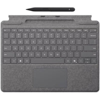 Microsoft - Clavier Copilot Surface Pro avec stylet fin - Platine - Bilingue-Pour Surface Pro, 8, 9 et 10
