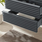 Modway - Render Fixation murale de 30" Armoire de toilette de salle de bain (lavabo non inclus) - Gris-MDF et panneau de particules
