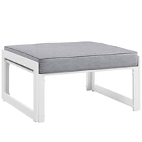 Modway - Fortuna Terrasse extérieure Ottoman in Gris blanc-Ottoman extérieur moderne