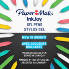 Paper Mate - Stylos InkJoy Bright de Paper Mate, stylos à gel, pointe moyenne (0,7 mm), rétractables, encre blanc vif, 3 unités-6