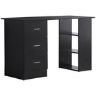 HOMCOM - Bureau d'ordinateur avec rangement - 47,25 po L x 19,25 po l x 28,5 po H - noir-Un plateau de table de 47,25 po de long vous offre une surface de travail spacieuse et de l'espace pour votre ordinateur portable 