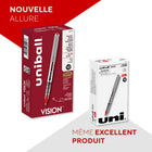 uni-ball – Stylos à bille roulante Vision – 0,7 mm – rouge – paquet de 12  -Les stylos à aiguille à bille roulante avec capuchon fournissent une encre fluide, vous permettant de créer des documents concis et impeccables avec des lignes vibrantes dans une teinte riche