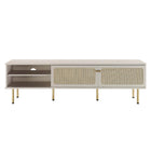 Modway - Cambria 70 po Meuble TV, Blanc-Capsules de pied non marquées