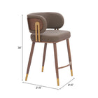 Zuo - Brew Tabouret de comptoir - Brun/Noyer-7