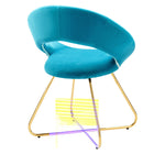 Modway - Nouvelle Performance Velvet Chaise à manger Ensemble de 2 - Bleu doré-Capacité de poids de la chaise : 331 lb.